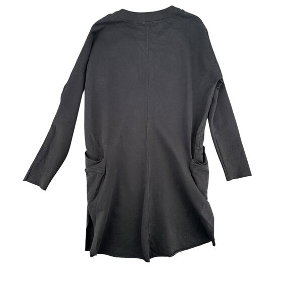 Errant Black Long Sleeve Tunic Dress With Pockets NWT Oversized Small Cotton - Picture 6 of 6